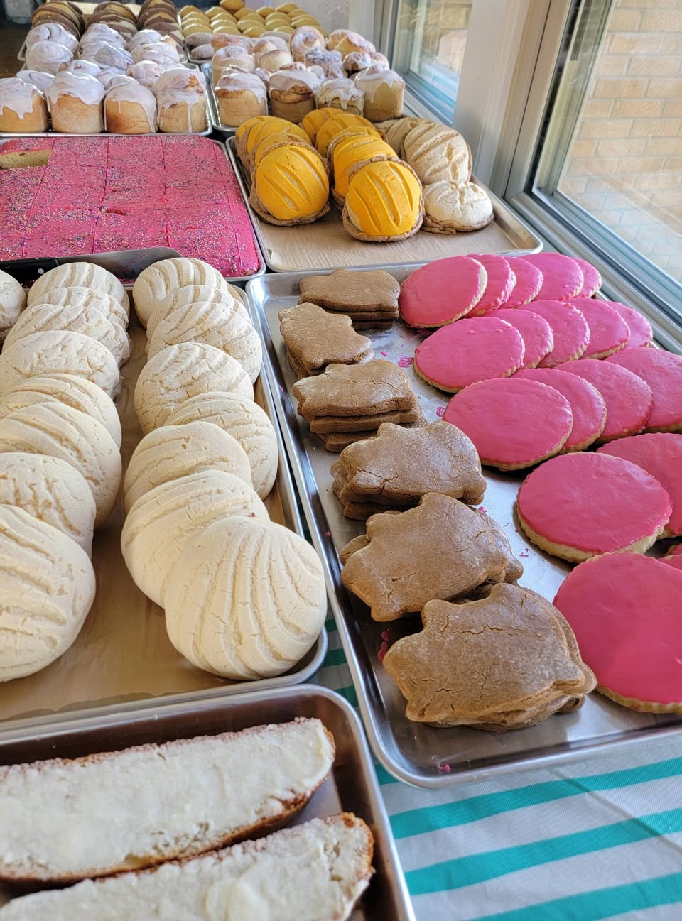 Conchas, puerquitos y galletas rosas